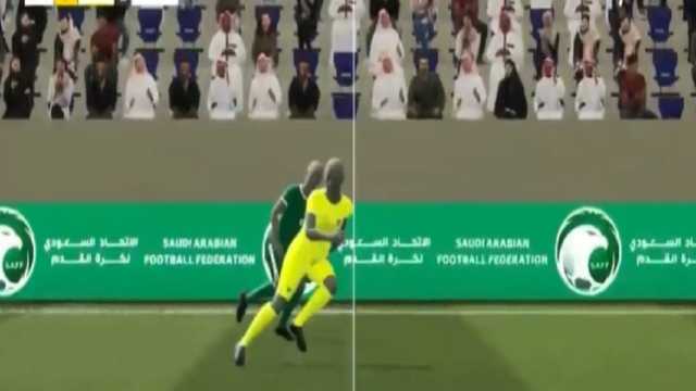 معلق برازيلي ينبهر بكاميرا بمباراة الأهلي والحزم.. فيديو