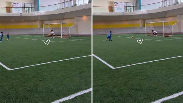 نيفيز يخوض مباراة طريفة مع أطفاله .. فيديو