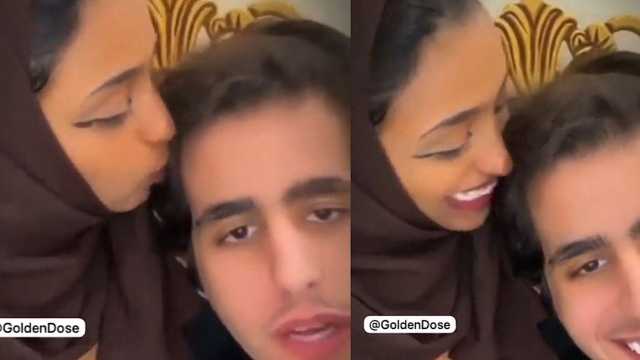 الزوجين هديل وخالد يغازلان بعضهما عبر البث المباشر .. فيديو