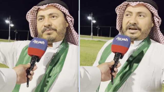 مصري مقيم في عرعر يحتفل باليوم الوطني..فيديو
