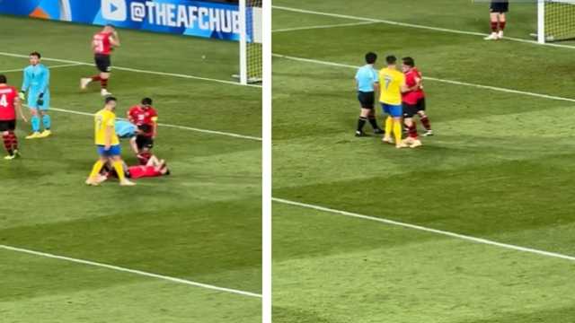 ردة فعل رونالدو مع لاعب استقلال دوشنبه الذي تعمد تضييع الوقت.. فيديو