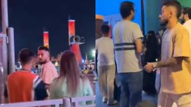 لاعبا النصر يستمتعان بأجواء البوليفارد..فيديو