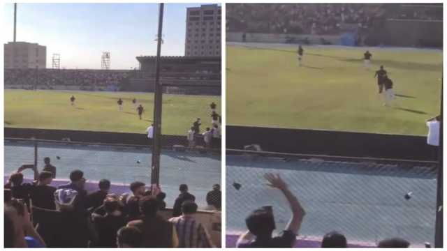 صافرات استهجان من جماهير القوة الجوية على لاعبي الاتحاد .. فيديو