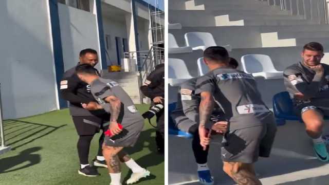 سافيتش يتفاجأ بغناء ميشائيل ديلغادو في التمرين.. فيديو