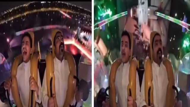 لحظة إغماء شاب أثناء تجربته لعبة خطيرة في ملاهي.. فيديو