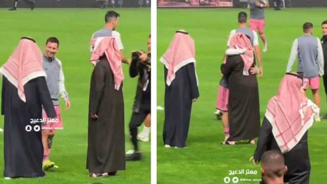 ميسي يقدم التحية لـ تركي آل الشيخ وفهد بن نافل..فيديو