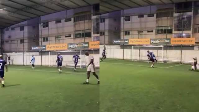 دبل تاليسكا في مباراة بإحدى حواري البرازيل .. فيديو