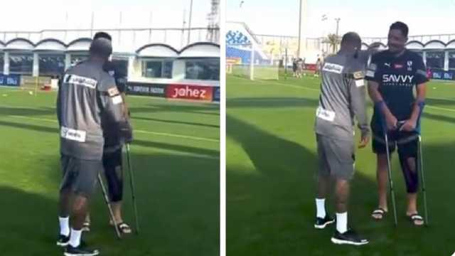 نيمار يعانق حبيب الوطيان بعد إصابته بالرباط.. فيديو