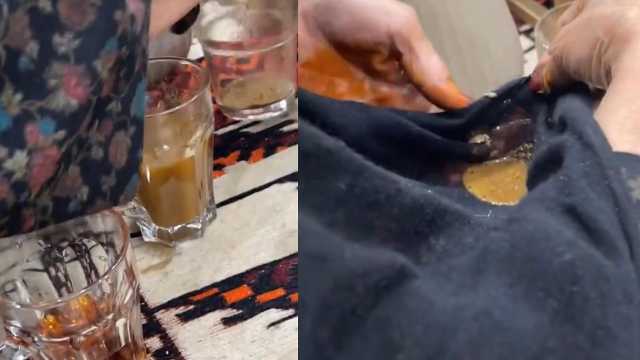 جدة تعالج حفيدها من غثيان البطن على طريقتها الخاصة المدهشة .. فيديو