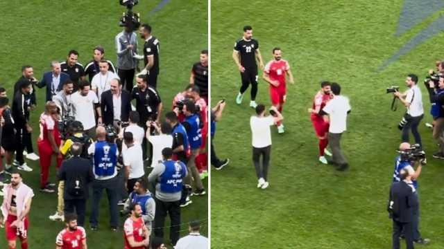 ولي عهد الأردن يحتفل مع اللاعبين بالتأهل لنصف نهائي كأس آسيا ..فيديو
