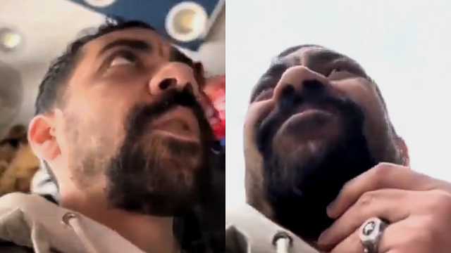 مصري يتحدث مع أشخاص غرباء بطريقة الأفلام المدبلجة .. فيديو