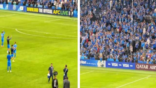 جماهير الهلال تحيي اللاعبين رغم الخسارة.. فيديو