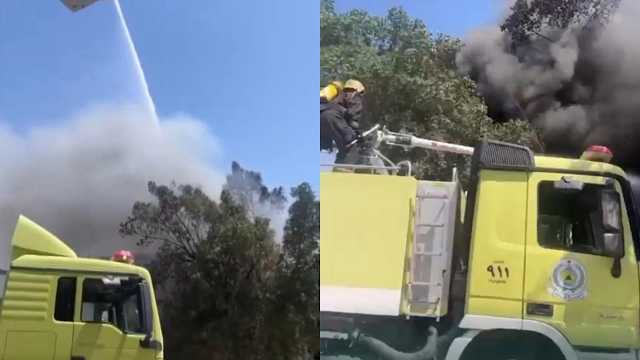 مدني الرياض يخمد حريق في ورشة بحي بدر .. فيديو