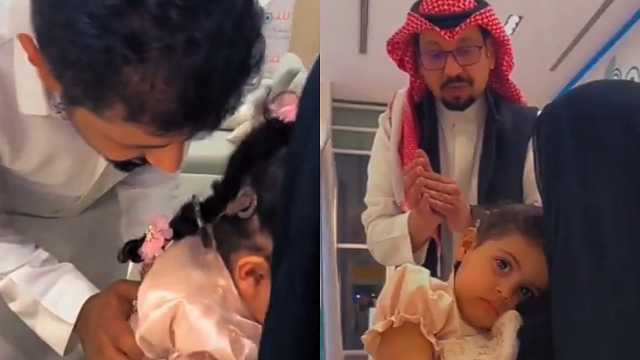 ردة فعل طفلة تسمع لأول مرة بعد إجرائها عملية زرع قوقعة .. فيديو