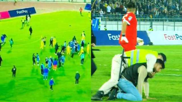 القوة الجوية يهدد بالانسحاب من الدوري العراقي بعد أحداث الشغب أمس .. فيديو
