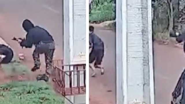 شاب ينجو من الموت بأعجوبة بعد إطلاق النار عليه من قِبل مجموعة من المسلحين .. فيديو