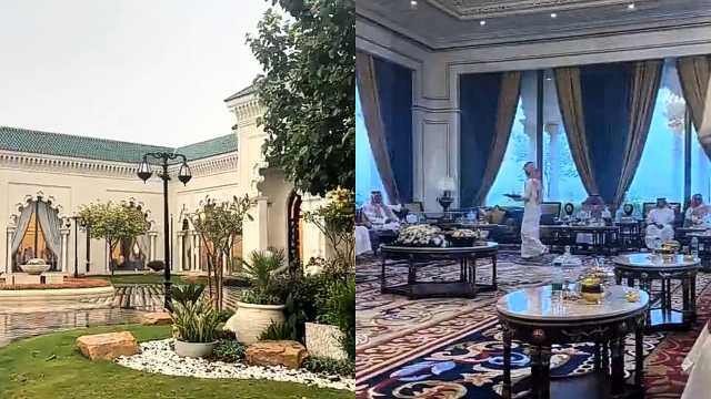 قصر بالرياض يخطف الأنظار لجماله الأخاذ .. فيديو