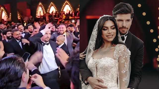 حفل زفاف حمزة الناصر وروتانا السرحان الأسطوري يحدث ضجة واسعة بالمملكة ومصر .. فيديو