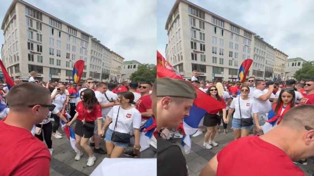 مشجعات صربيا يخطفن الأنظار برقصهن قبل مواجهة سلوفينيا