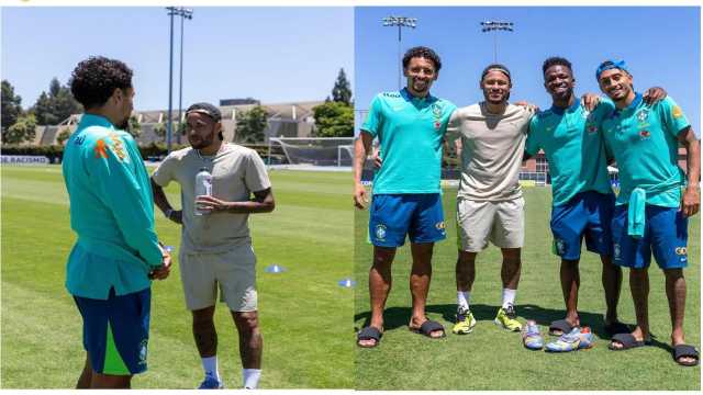 نيمار يزور معسكر منتخب البرازيل قبل مواجهة كوستاريكا.. صور