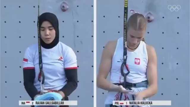 متسابقة إندونيسية بالأولمبياد تفوز على منافستها البولندية بجزء من الثانية فقط .. فيديو