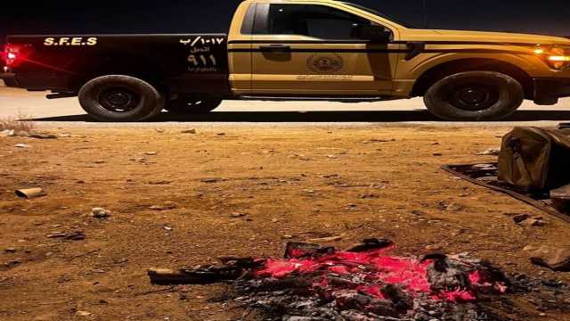 ضبط مواطن لإشعاله النار في أراضي الغطاء النباتي بمحمية طويق الطبيعية