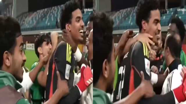 احتفالات كبيرة بحامد يوسف بعد تأهل الأخضر لنهائي آسيا.. فيديو