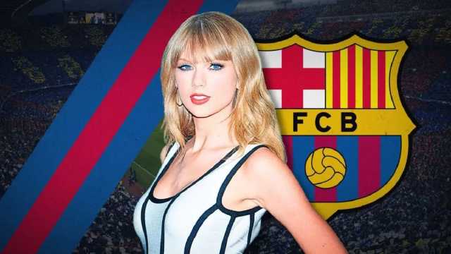 تايلور سويفت تظهر على قميص برشلونة في الكلاسيكو المقبل