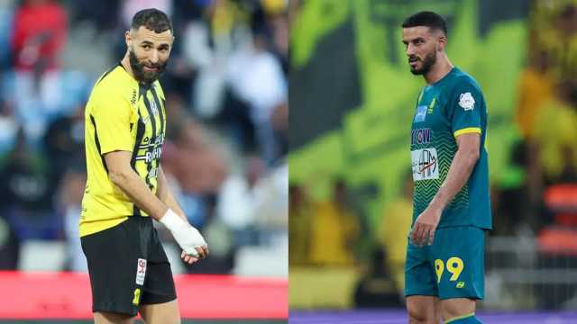 بنزيما يتجاهل سؤالًا عن عمر السومة بعد فوز الاتحاد على العروبة