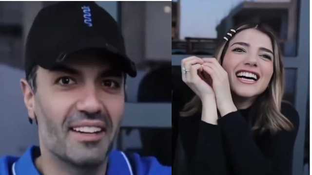 خطيب نارين بيوتي: ما كان في حد بحياتي قبلك أنتي حبي الأول والأخير.. فيديو