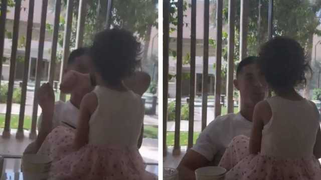 مشهد عفوي لرونالدو مع ابنته بيلا يشعل مواقع التواصل .. فيديو