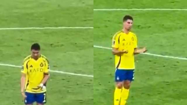 لقطات مثيرة لرونالدو وهو يتحدث مع نفسه غاضبًا بعد خسارة النصر.. فيديو