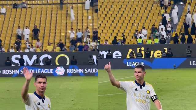 رونالدو يودع جماهير النصر .. فيديو