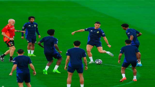 النصر يختتم تحضيراته للقاء الاتحاد