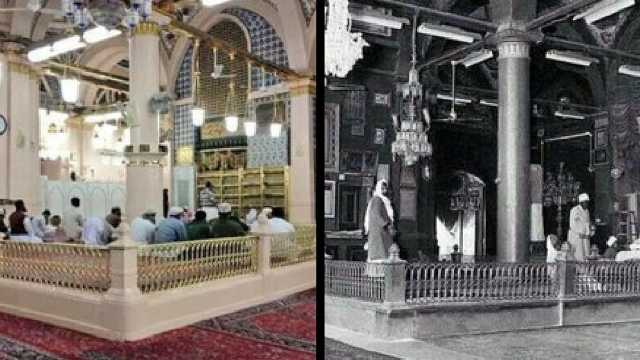 لقطات توثق دكة الأغوات بالمسجد النبوي بين الماضي والحاضر