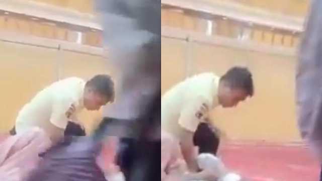 رحل يقتحم مصلى نسائي متنكرًا بزي نسائي .. فيديو