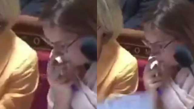 تصرف غير لائق من وزيرة فرنسية في البرلمان يضعها في موقف محرج .. فيديو