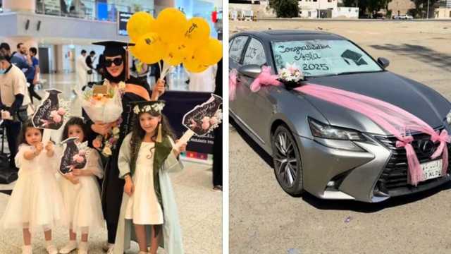 استقبال أسطوري في المطار لخريجة سعودية عادت من الابتعاث.. فيديو