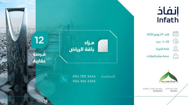 12 فرصة عقارية تجارية وسكنية بالرياض