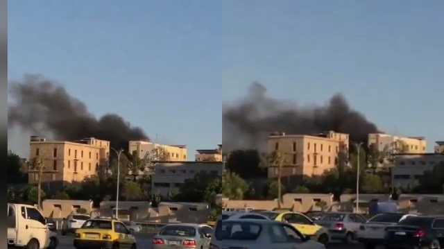 انفجار خلف مبنى الإذاعة والتلفزيون في دمشق .. فيديو