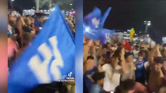 إحتفال جماهير مصرية بعد فوز الهلال ضد مانشستر سيتي .. فيديو
