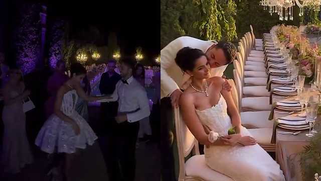 مهلاقا جابري تخطف الأنظار بإطلالتين جريئتين في حفل خطوبتها على ساحل أمالفي.. فيديو