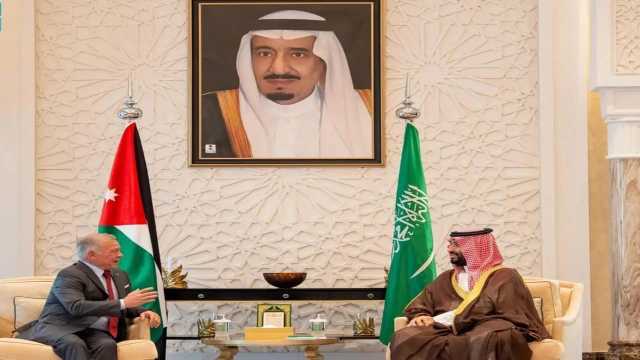ولي العهد يستقبل ملك الأردن ويستعرضان العلاقات الأخوية وعددًا من الموضوعات العربية والإسلامية