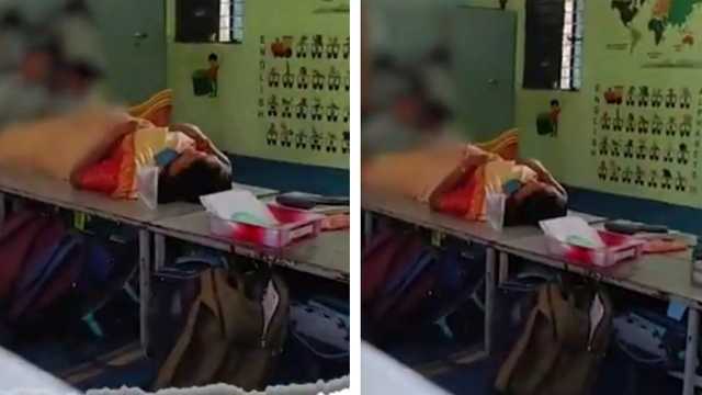 فضيحة جلسة تدليك تطيح بمديرة مدرسة في الهند .. فيديو