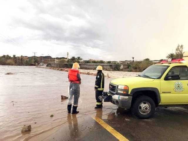 الدفاع المدني يحذّر من هطول أمطار رعدية على معظم مناطق المملكة