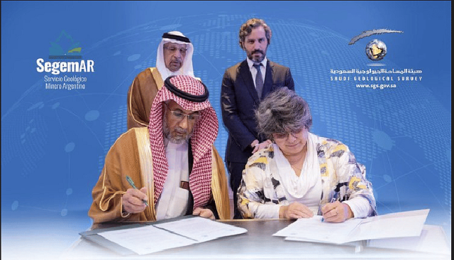 هيئة المساحة الجيولوجية توقع مذكرة تفاهم مع الأرجنتين في مجال علوم الأرض