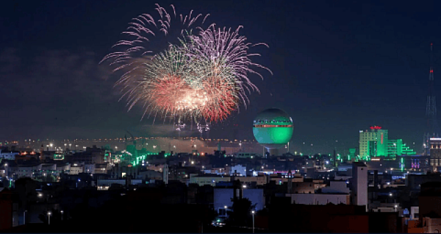 الألعاب النارية تزين سماء القصيم بمناسبة اليوم الوطني الـ93