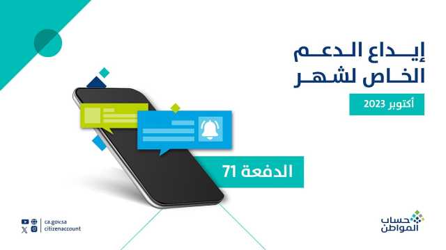 بدء إيداع حساب المواطن الدفعة 71.. والبرنامج يوضح سبب التغير في قيمة الدعم