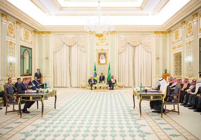 ولي العهد ورئيس البرازيل يشهدان مراسم توقيع مذكرة تفاهم ثنائية بمجال الطاقة