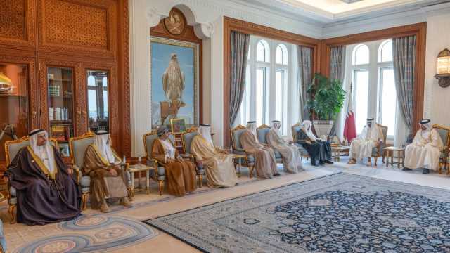 أمير قطر يستقبل رئيس مجلس الشورى ورؤساء المجالس التشريعية الخليجية